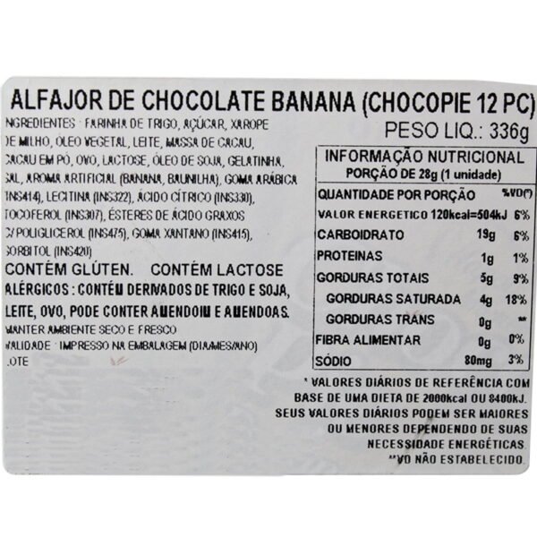 CHOCOPIE - BOLINHO DE CHOCOLATE SABOR BANANA 336G - 12PCT - 韩国巧克力派香蕉 COD:845502061407 - Image 3