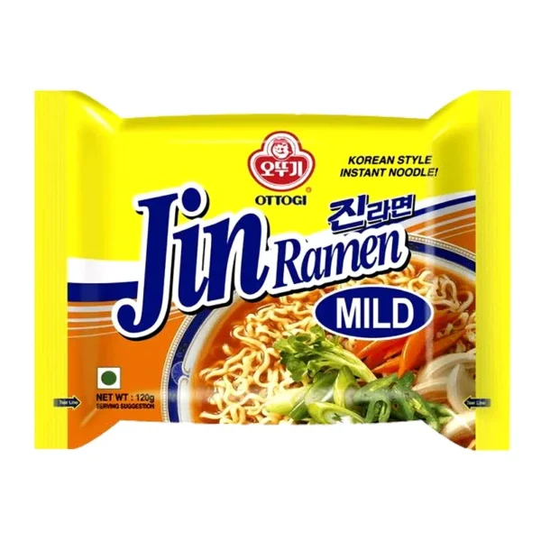 MACARRÃO INSTANTÂNEO JIN RAMEN MILD SABOR VEGETAIS SUAVE - OTTOGI - 金拉麵微辣 COD:8801045999906