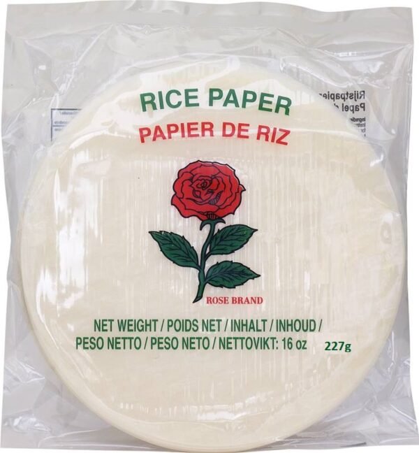 PAPEL DE ARROZ 22CM 227G - ROSE BRAND 泰国 越南春卷皮 COD:084909020789