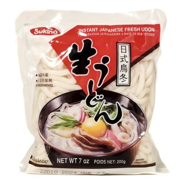 MACARRÃO NAMA UDON PRÉ-COZIDO 200G - SUKINA 日式 乌冬面 COD:087703007963