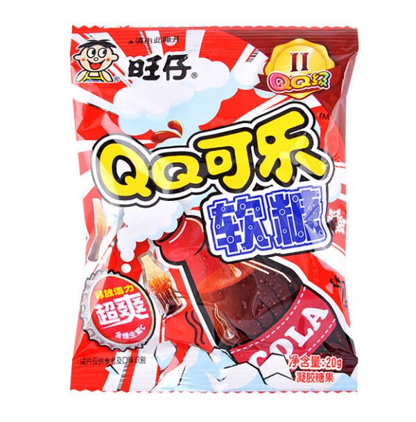 BALA DE GOMA SABOR REFRIGERANTE COLA 70G - WANT WANT 旺仔QQ糖可乐味 COD:6920952712254