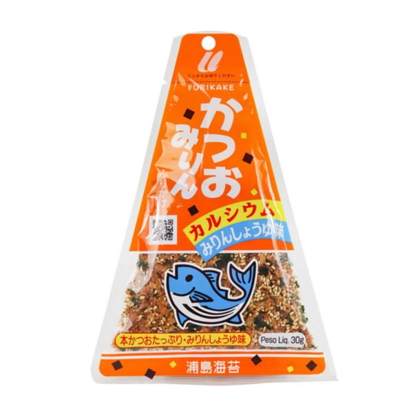 FURIKAKE TRIÂNGULO TEMPERO PARA ARROZ SABOR PEIXE KATSUO E MIRIN 30G – URASHIMA COD:4901174017411