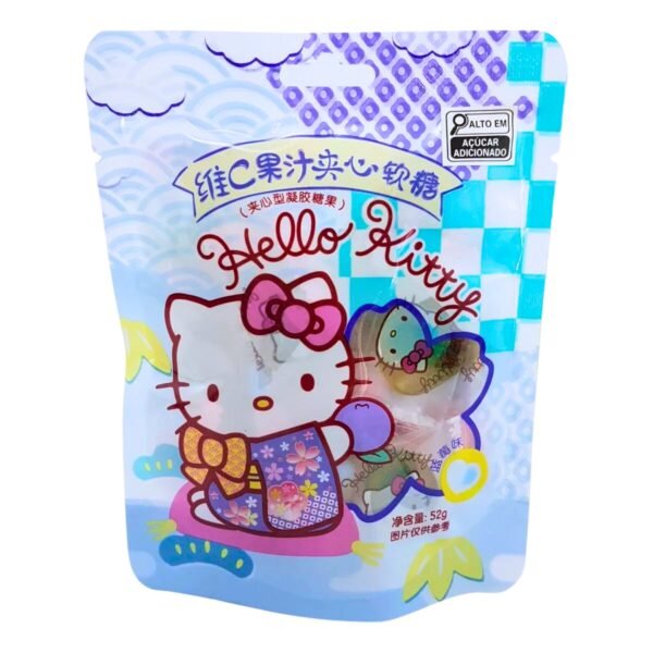BALA DE GOMA SABOR BLUEBERRY 52G HELLO KITTY - SANRIO COD:4897047998157