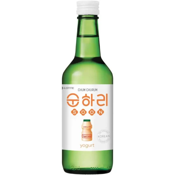 SOJU BEBIDA ALCOÓLICA SABOR IOGURTE 360ML - LOTTE COD:8801022000014