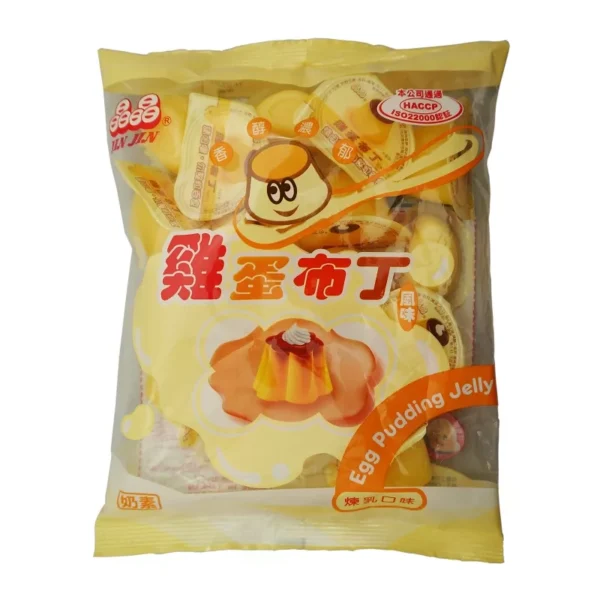 GELATINA SABOR PUDIM DE OVO 500G - JIN JIN 雞蛋风味果冻 COD:4710298950036