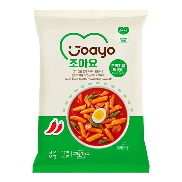 TOPOKKI BOLINHO DE ARROZ INSTÂNEO SABOR PICANTE ORIGINAL JOAYO 240G - YOONG POONG COD:889054402769