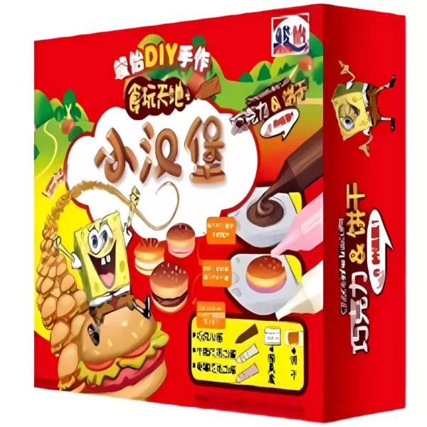 BISCOITO EM FORMATO DE MINI HAMBURGUER PARA CONFEITAR 60G BOB ESPONJA - JUNYI COD:6954537300604