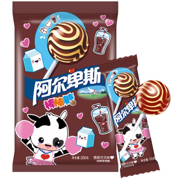 PIRULITO ALPINO AO LEITE SABOR COCA COLA 200G (20 UNIDADES X 10G) 阿尔卑斯棒棒糖香草可乐味