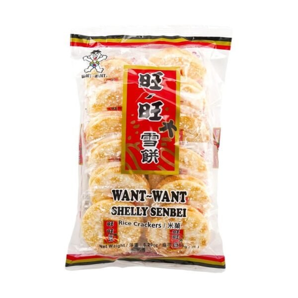 BISCOITO DE ARROZ DOCE 150G - WANT WANT 旺旺雪饼 COD:4710144802380