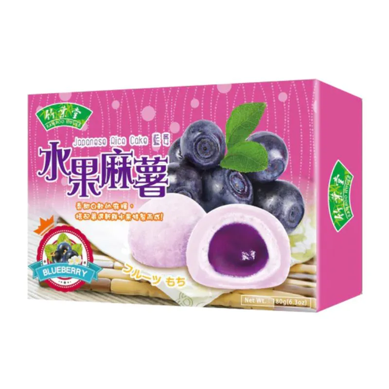 MOTI DOCE DE ARROZ SABOR MIRTILO 180G - BAMBOO HOUSE 水果麻薯蓝莓味 COD:4714221130199
