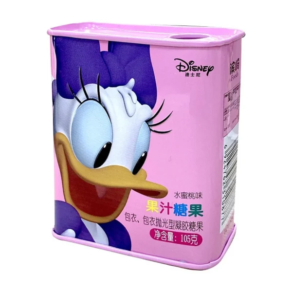 BALA DE GOMA EM LATA SABOR PÊSSEGO 105G - MARGARIDA - DISNEY COD:6924762310877