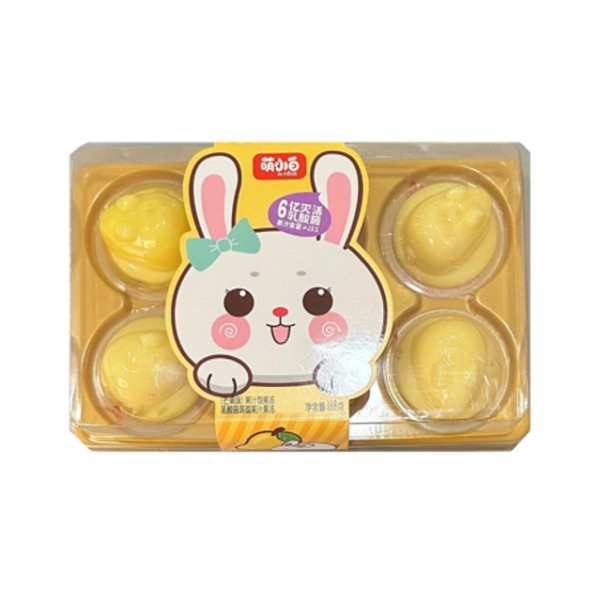 GELATINA EM FORMATO DE COELHO SABOR MANGA 188G - MENG XIAOBAI 萌小白芒果味果凍 6970509676041