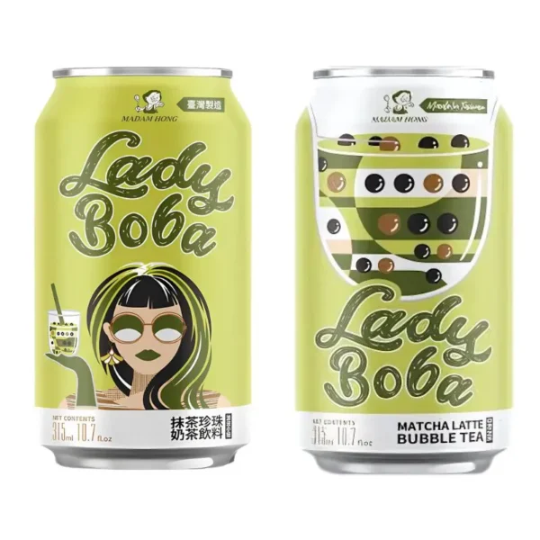 BUBBLE TEA SABOR MATCHA COM PÊROLAS DE TAPIOCA 315ML LADY BOBA 珍珠奶茶香 COD: 4711115020017 - Image 2