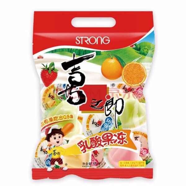 GELATINA SABOR IOGURTE MISTA 495G - STRONG 喜之郎乳酸果冻 COD:6926475204320