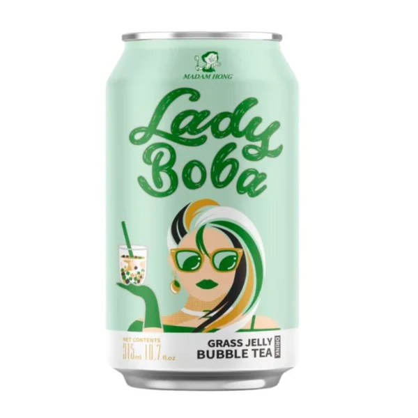 BUBBLE TEA CHÁ PRETO COM GELATINA 315ML - LADY BOBA 珍珠奶茶香 COD:4711115020055