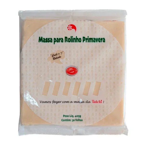 MASSA DE ROLINHO PRIMAVERA CONGELADA 405G CONTÉM 30 FOLHAS - TAICHI 春卷皮 COD: 7898913505278
