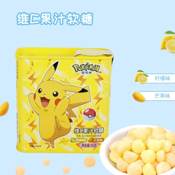 BALA DE GOMA EM LATA SABORES LIMÃO E MANGA 95G PIKACHU - POKÉMON COD: 4895241205910 - Image 3