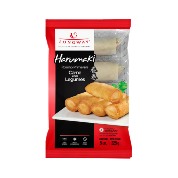 ROLINHO PRIMAVERA SABOR CARNE BOVINA COM LEGUMES 225G (CINCO UNIDADES) - LONG WAY COD:7898015780726