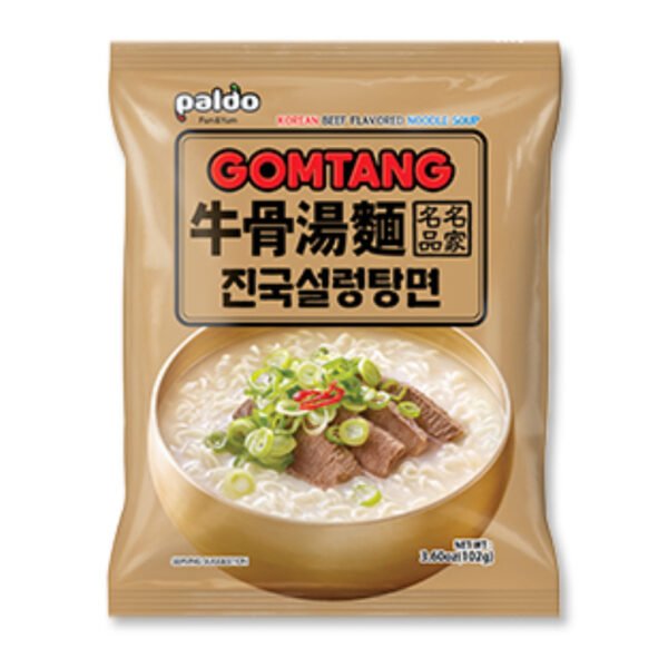 MACARRÃO INSTÂNTANEO GOMTANG SABOR CARNE 102G - PALDO 韩国牛骨汤面 COD:648436100149