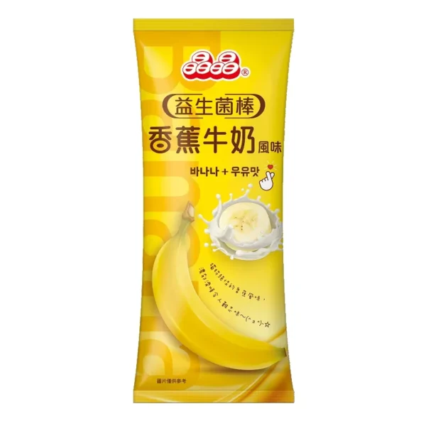GELADINHO DE GELATINA SABOR  BANANA AO LEITE 680G - JIN JIN 益生菌香蕉牛奶棒 COD:4710298230121