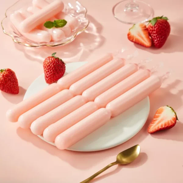 GELADINHO DE GELATINA SABOR  BANANA AO LEITE 680G - JIN JIN 益生菌草莓牛奶棒 COD:4710298230138 - Image 2