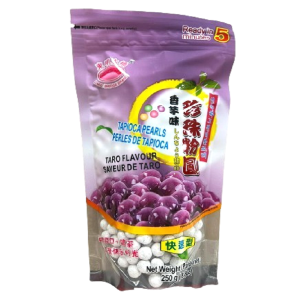 PEROLAS DE TAPIOCA SABOR INHAME 250G - DONGMINGDAQIAO 东明大桥香芋味珍珠粉圆 6941882535881