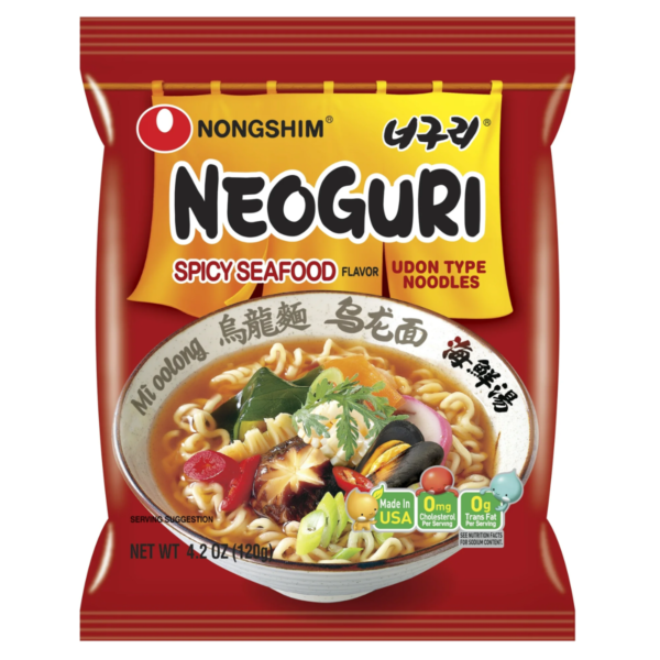 MACARRÃO INSTANTÂNEO NEOGURI SABOR FRUTOS DO MAR APIMENTADO 120G - NONGSHIM 海鲜味拉面 COD:031146150304