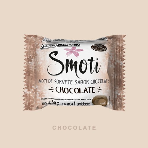 MOTI DE SORVETE SABOR CHOCOLATE 50G SMOTI COD:7898639430458