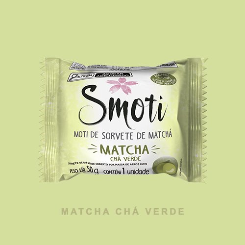MOTI DE SORVETE SABOR MATCHÁ (CHÁ VERDE) 50G SMOTI COD:7898639430472